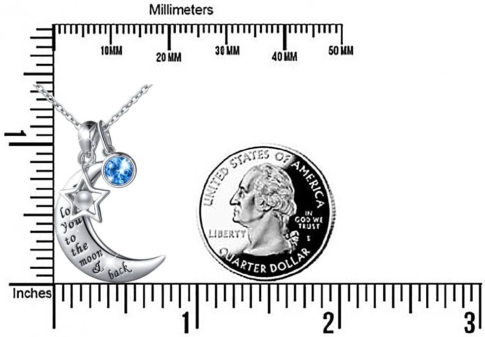 S925 Sterling Silver Cat Panda Bear Moon Pendant Necklace