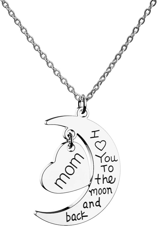 I Love You To the Moon and Back Pendant Necklace Jewelry